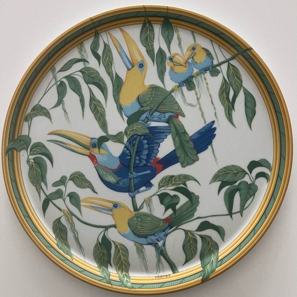 Hermès Toucan tart platter